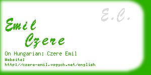 emil czere business card